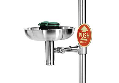 douche corporelle et laveur d'yeux avec 2 pommeaux fixes