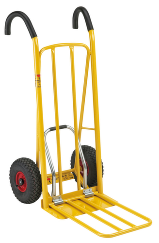 Kongamek diable de manutention avec pelle pliable, force 250 kg, air bandage