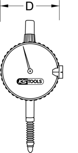KS Tools Precision dial gauge 0-10mm