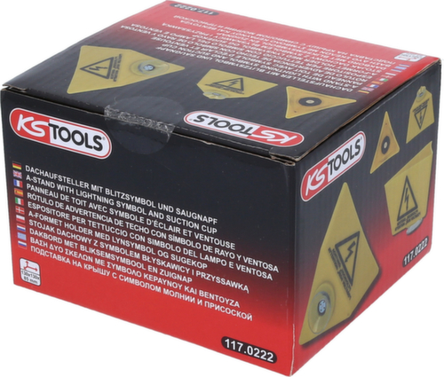KS Tools Roof display with lightning symbol and suction cup