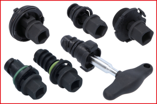 KS Tools 3/8" oil service special profile set for plastic oil drain plugs