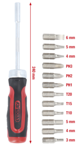 KS Tools 12 in 1 ratchet bit screwdriver