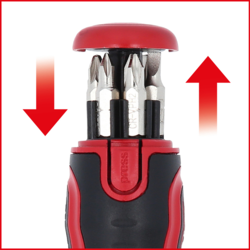 KS Tools 1/4" 6 in 1 mini ratchet screwdriver