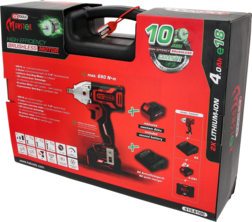 KS Tools eMONSTER 1/2" Brushless cordless impact wrench set