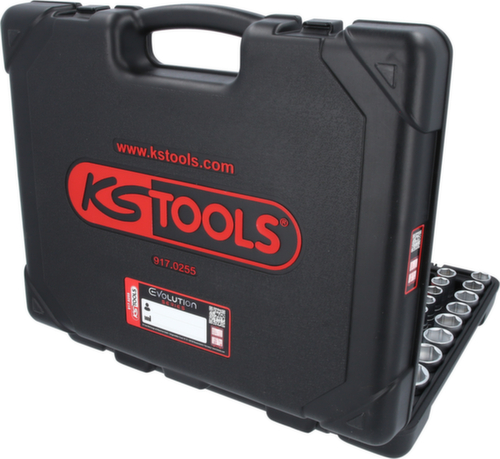 KS Tools 1/4"+3/8"+1/2" socket set