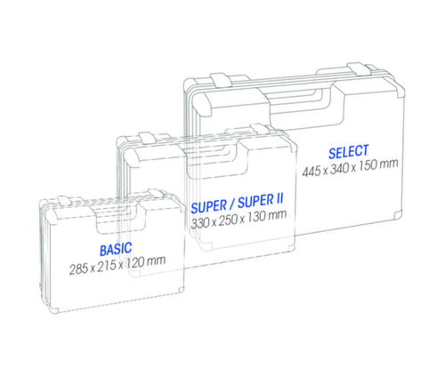ultraMEDIC Mallette de premiers secours Select avec support mural, calage selon DIN 13157