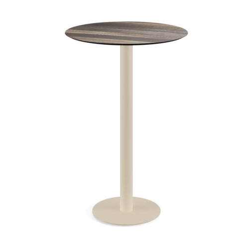 VEBA Table haute Essentials Urban, Ø 700 mm, panneau bois tropical
