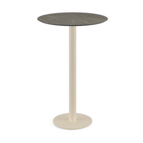 VEBA Table haute Essentials Urban, Ø 700 mm, panneau Midnight Marble