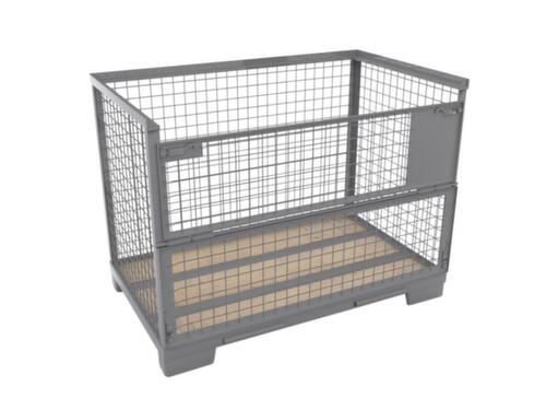 Schake caisse-palette grillagée avec clapet, longueur x largeur 1200 mm x 800 mm