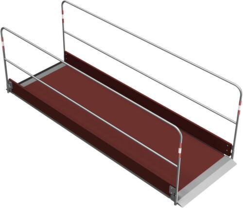 Schake Passerelle piétons avec plateforme en bois, longueur x largeur 3200 x 1000 mm