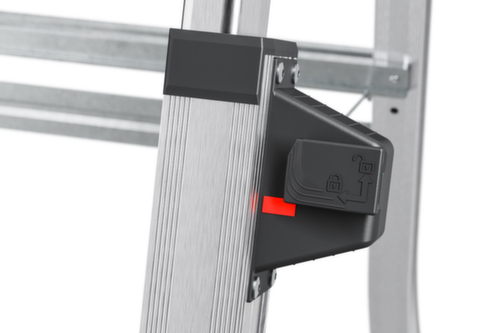 Hailo Échelle de plate-forme télescopique TopLine TL100, 3 - 5 marches larges