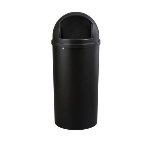 Rubbermaid Poubelle coupe-feu Marshal® Classic, 57 l, noir, couvercle noir