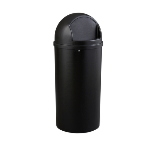Rubbermaid Poubelle coupe-feu Marshal® Classic, 57 l, noir, couvercle noir
