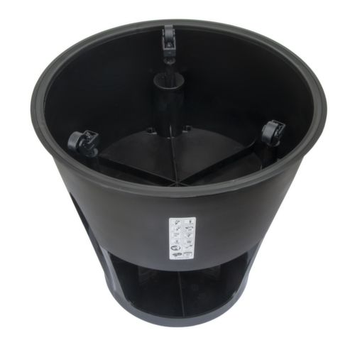 UDOBÄR Marchepied sur roulettes pour fortes sollicitations, plastique, RAL9005 noir foncé