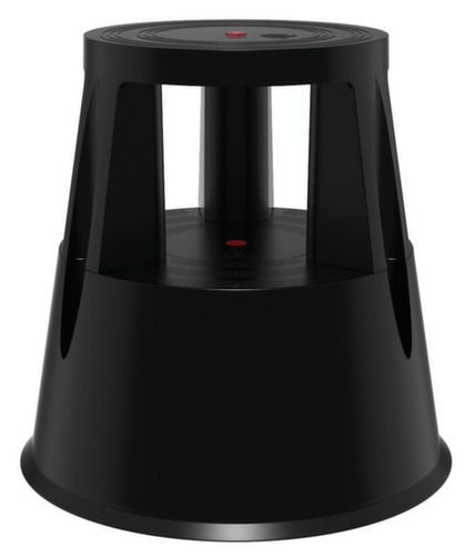 UDOBÄR Marchepied sur roulettes pour fortes sollicitations, plastique, RAL9005 noir foncé