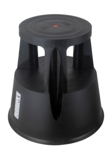 UDOBÄR Marchepied sur roulettes pour fortes sollicitations, plastique, RAL9005 noir foncé