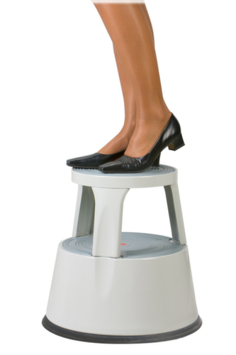 UDOBÄR Marchepied sur roulettes pour fortes sollicitations, métal, RAL7035 gris clair