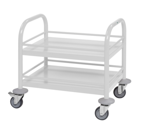 Kongamek Mini-chariot pour l'alimentaire, force 80 kg, 2 plateaux