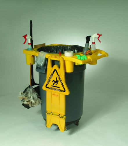 Rubbermaid Signe de combinaison d'avertissement "risque de glissade, colonne d'information