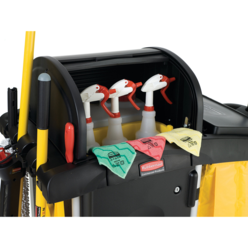 Rubbermaid Camion de nettoyage verrouillable Hygen avec sac poubelle