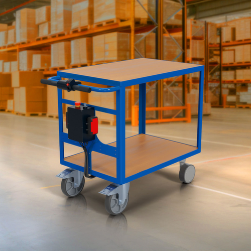 BS-ROLLEN Chariot à plateaux électrique BS-eTec 1200x800 mm, force 500 kg, 2 plateaux