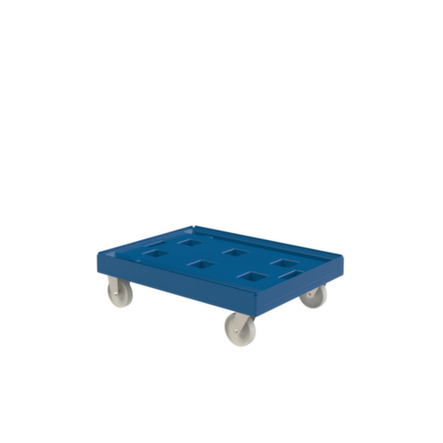 Rouleau de transport FAVORIT XL avec surface de chargement en plastique, force 300 kg, polyamide bandage
