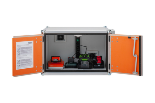 armoire de recharge de batteries lithium-ion antidéflagrante PREMIUM 8/5, hauteur x largeur x profondeur 520 x 800 x 660 mm