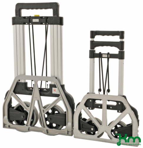 Kongamek Diable de manutention en aluminium, force 200 kg, caoutchouc bandage