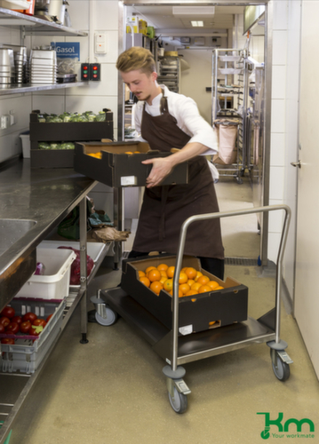 Kongamek Chariot avec barre de poussée en acier inoxydable