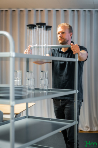 Kongamek Chariot à étagères ZERO, force 250 kg, 5 plateaux