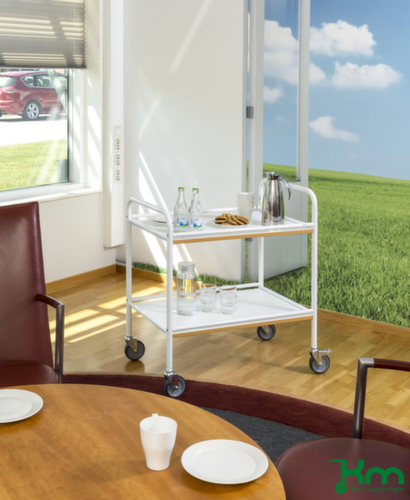 Kongamek Chariot pour l'alimentaire, force 100 kg, 2 plateaux