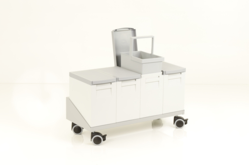 Châssis pour 4 boîtes de collecte de matières recyclables, pour 15 l bacs