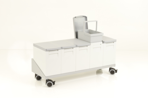 Châssis pour 5 boîtes de collecte de matières recyclables, pour 15 l bacs