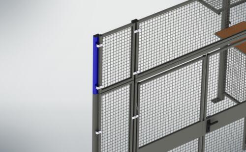 Élément complémentaire du poste de fin pour parois de séparation, hauteur 750 mm