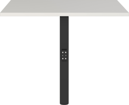 Angle de liaison anguleux GW-MAILAND 7906 avec pied d'appui, largeur x profondeur 800 x 800 mm, plaque gris clair