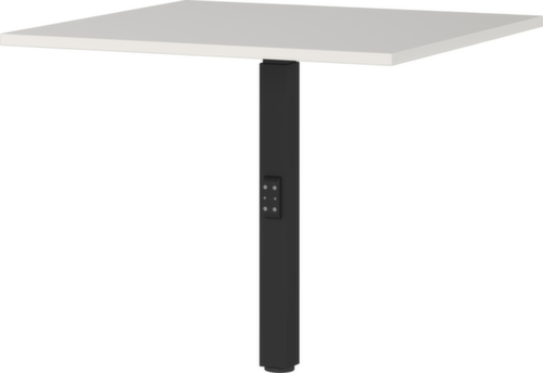 Angle de liaison anguleux GW-MAILAND 7906 avec pied d'appui, largeur x profondeur 800 x 800 mm, plaque gris clair