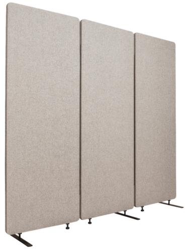 LUXOR kit pour cloison acoustique démontable RECLAIM, hauteur x largeur 1680 x 1830 mm, paroi gris clair