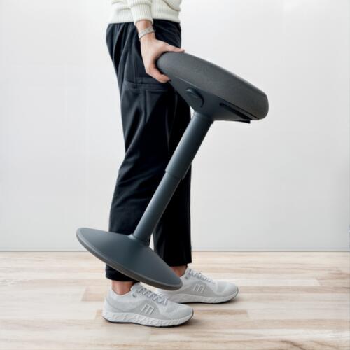 Leitz tabouret assis-debout Ergo Active, assise gris, partie inférieure du pied antidérapante
