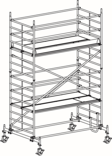 Hymer Échafaudage roulant 8073 avec traverse roulante