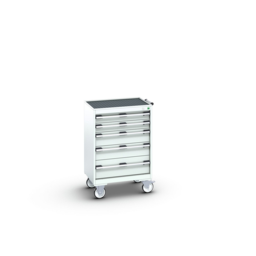 bott Armoire à tiroirs mobile cubio, 5 tiroir(s), RAL7035 gris clair/RAL7035 gris clair