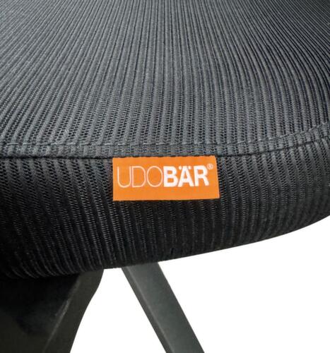 UDOBÄR Siège de bureau pivotant Iron avec mécanisme synchrone, dossier maille avec support, noir