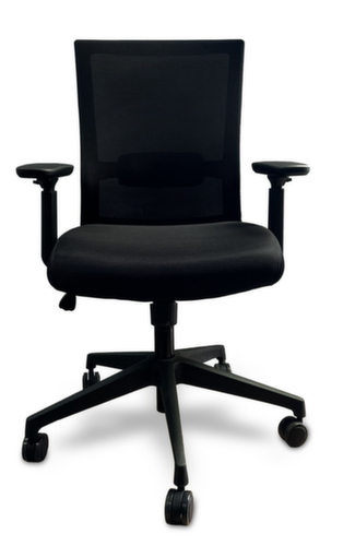 UDOBÄR Siège de bureau pivotant Iron avec mécanisme synchrone, dossier maille avec support, noir