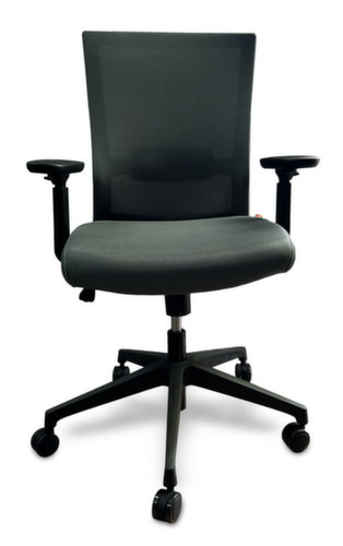 UDOBÄR Siège de bureau pivotant Iron avec mécanisme synchrone, dossier maille avec support, gris