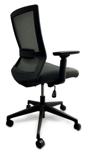 UDOBÄR Siège de bureau pivotant Iron avec mécanisme synchrone, dossier maille avec support, gris