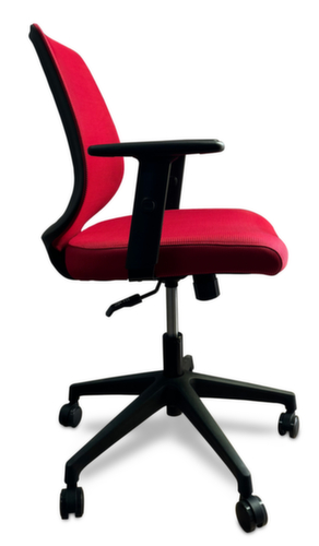 UDOBÄR chaise de bureau pivotante Shield avec mécanisme de basculement, dossier maille avec support, rouge