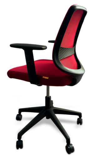 UDOBÄR chaise de bureau pivotante Shield avec mécanisme de basculement, dossier maille avec support, rouge