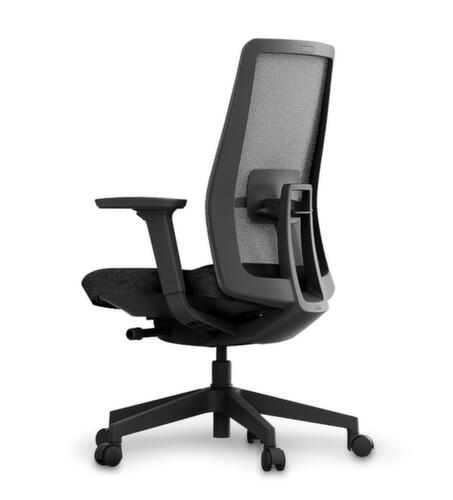 UDOBÄR Siège de bureau pivotant K10 avec mécanisme synchrone, dossier maille avec support, noir