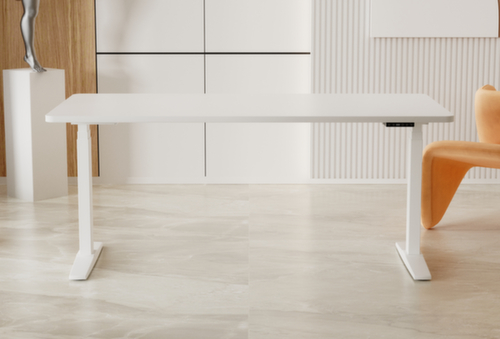 UDOBÄR bureau à hauteur réglable électriquement avec piètement en T
