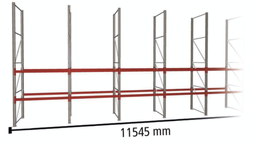 META Rayonnage à palettes MULTIPAL pour 36 palettes, largeur 11545 mm, 3 niveaux de stockage