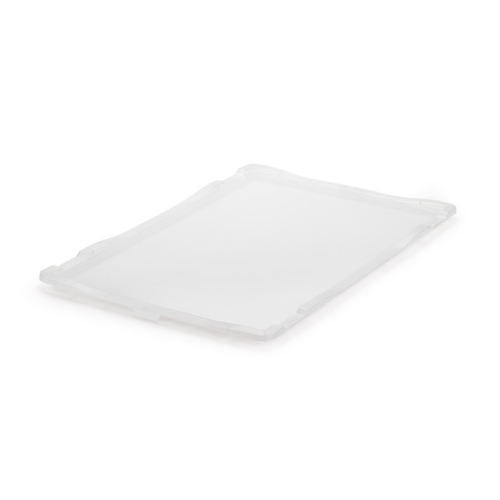 Couvercle pour bac gerbable norme Europe transparente
